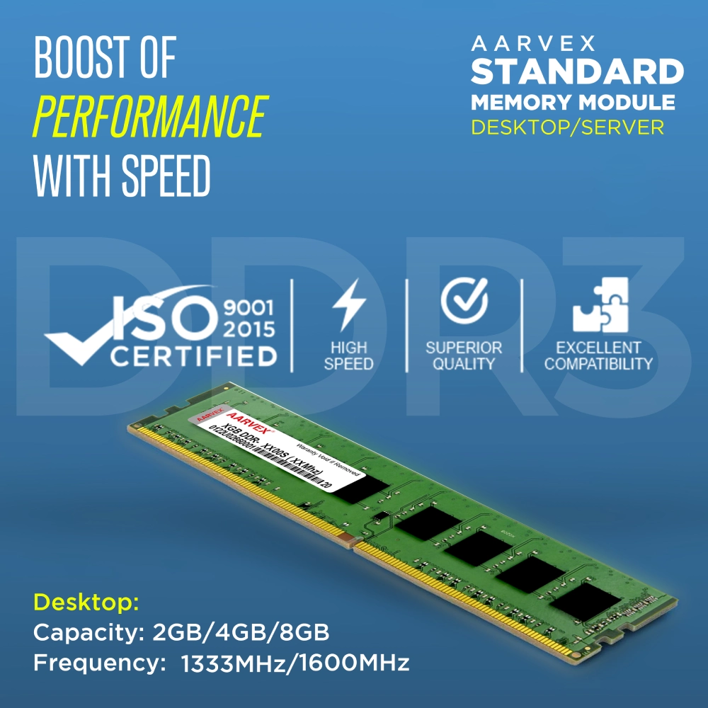 Aarvex Desktop Ram 4GB DDR3 1600Mhz view 3